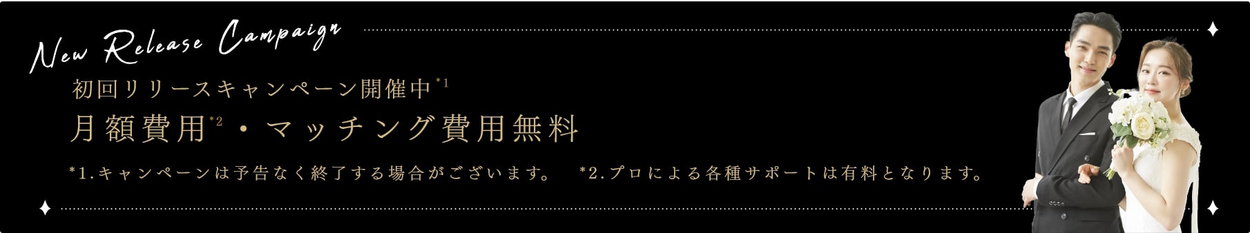 月額費用 ・マッチング費用無料